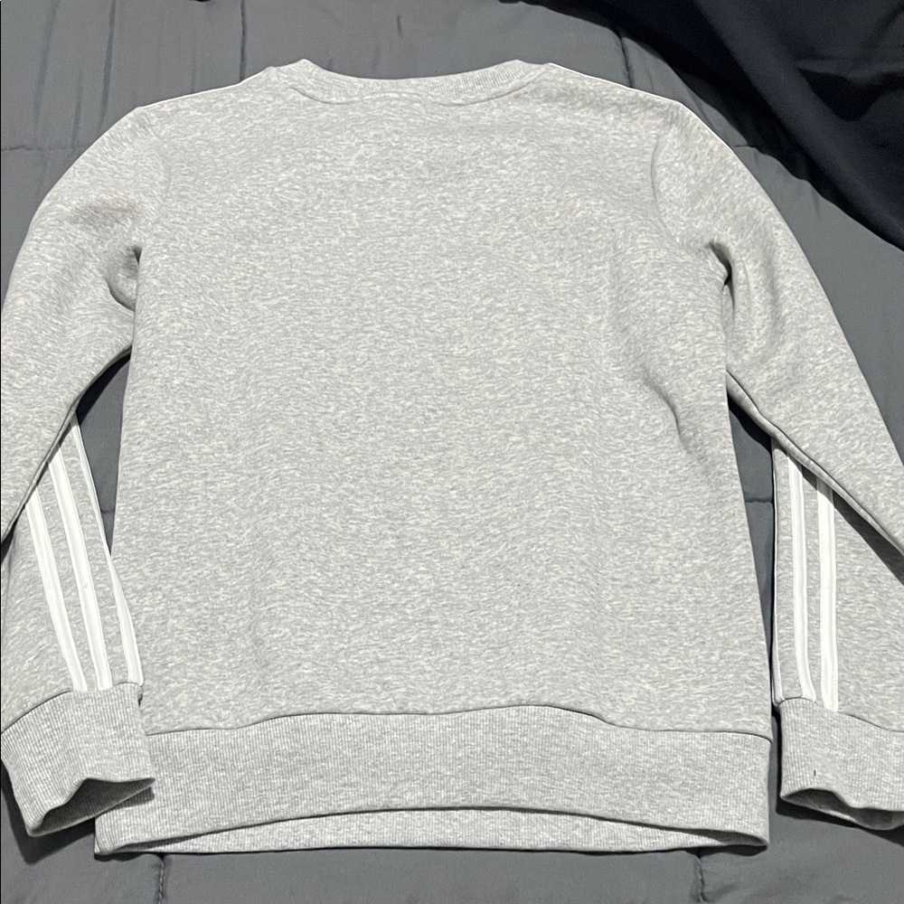 Adidas Women's Light Gray Crewneck Sweater - Picture 4 of 4